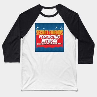 Secret Friends Unite Podcasting Network Logo Baseball T-Shirt